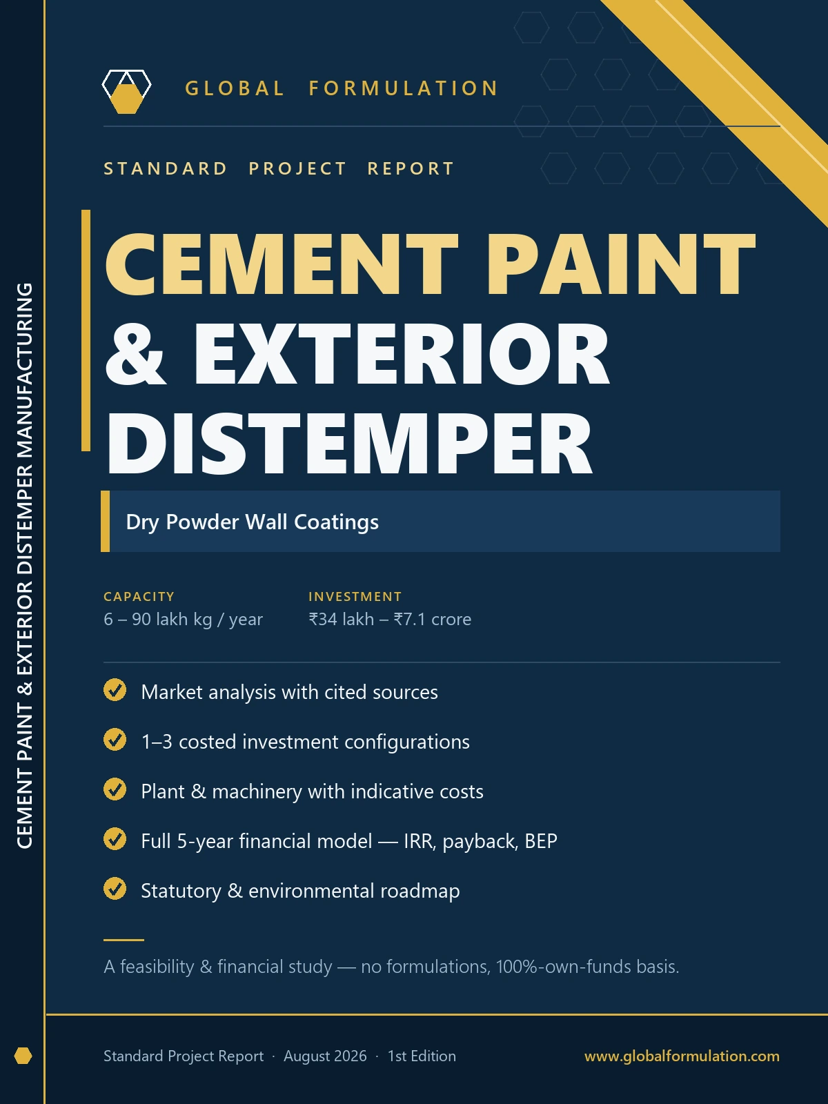 Cement Paint & Exterior Distemper Manufacturing — Standard Project Report