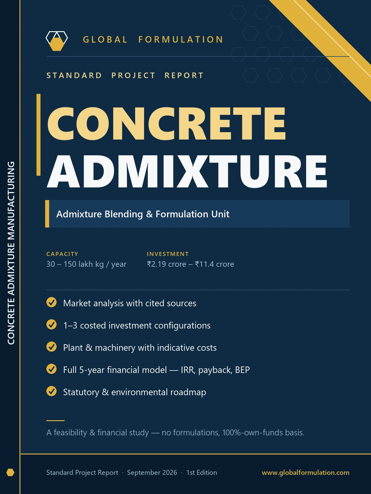 Concrete Admixture Manufacturing — Standard Project Report