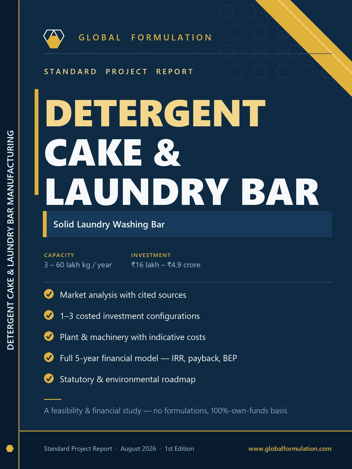 Detergent Cake & Laundry Bar Manufacturing — Standard Project Report