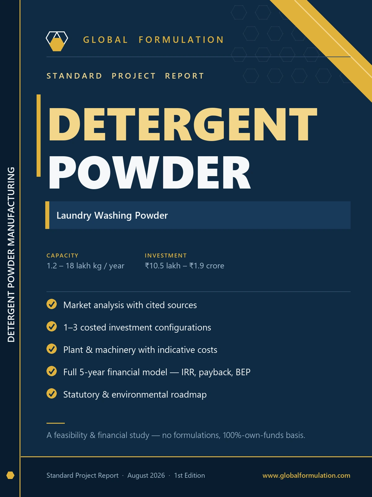Detergent Powder Manufacturing — Standard Project Report