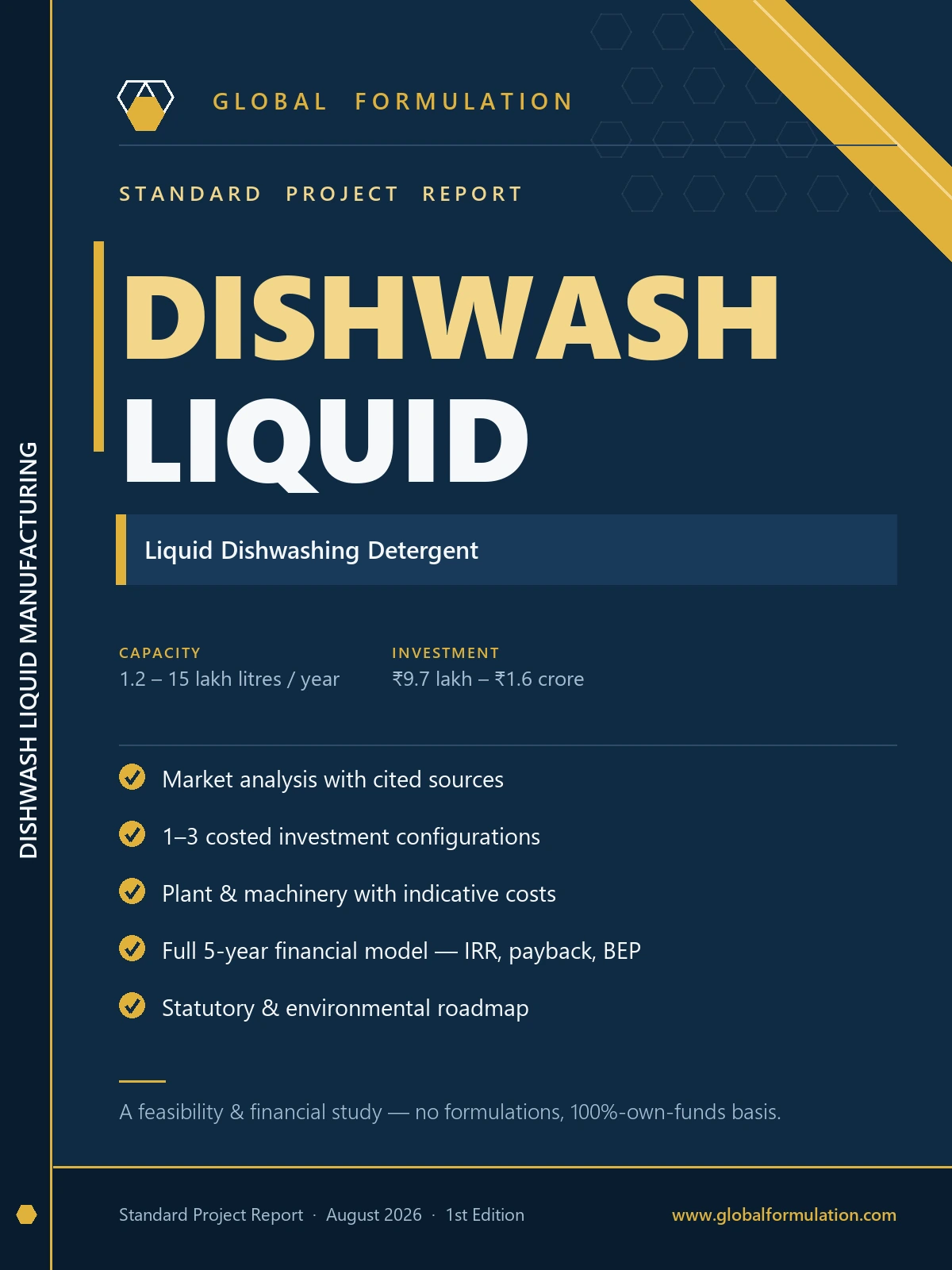 Dishwash Liquid Manufacturing — Standard Project Report