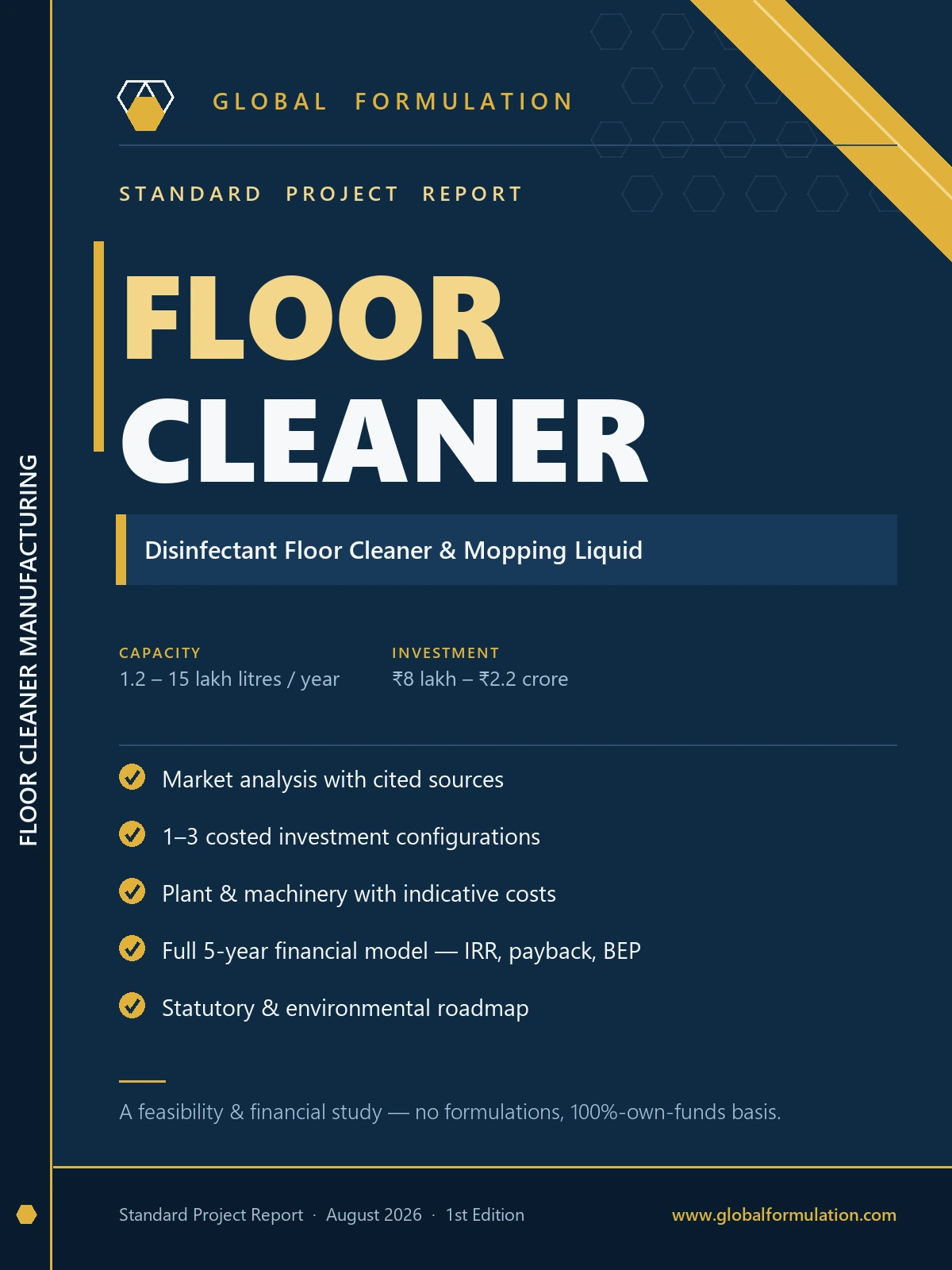 Floor Cleaner Manufacturing — Standard Project Report