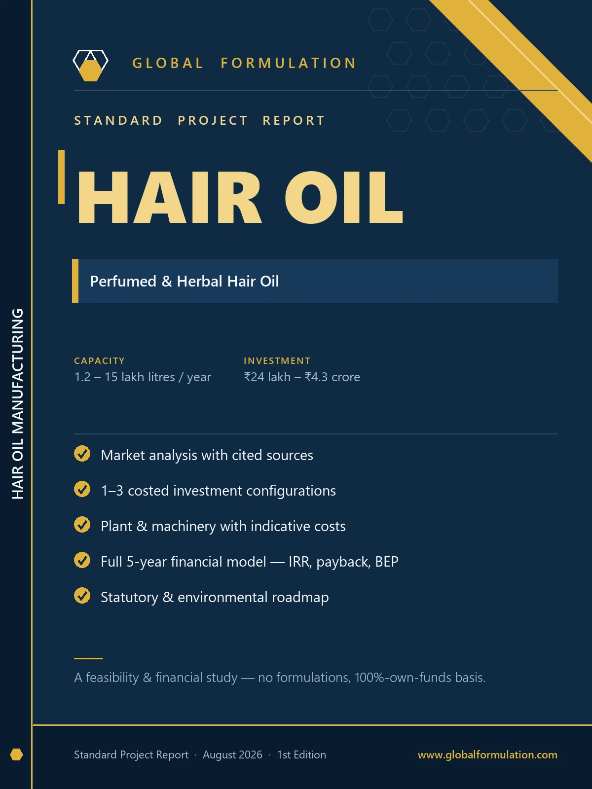 Hair Oil Manufacturing — Standard Project Report