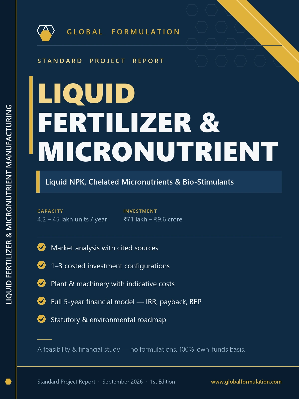 Liquid Fertilizer & Micronutrient Manufacturing — Standard Project Report