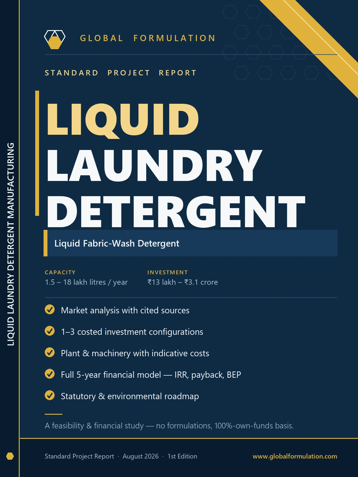 Liquid Laundry Detergent Manufacturing — Standard Project Report