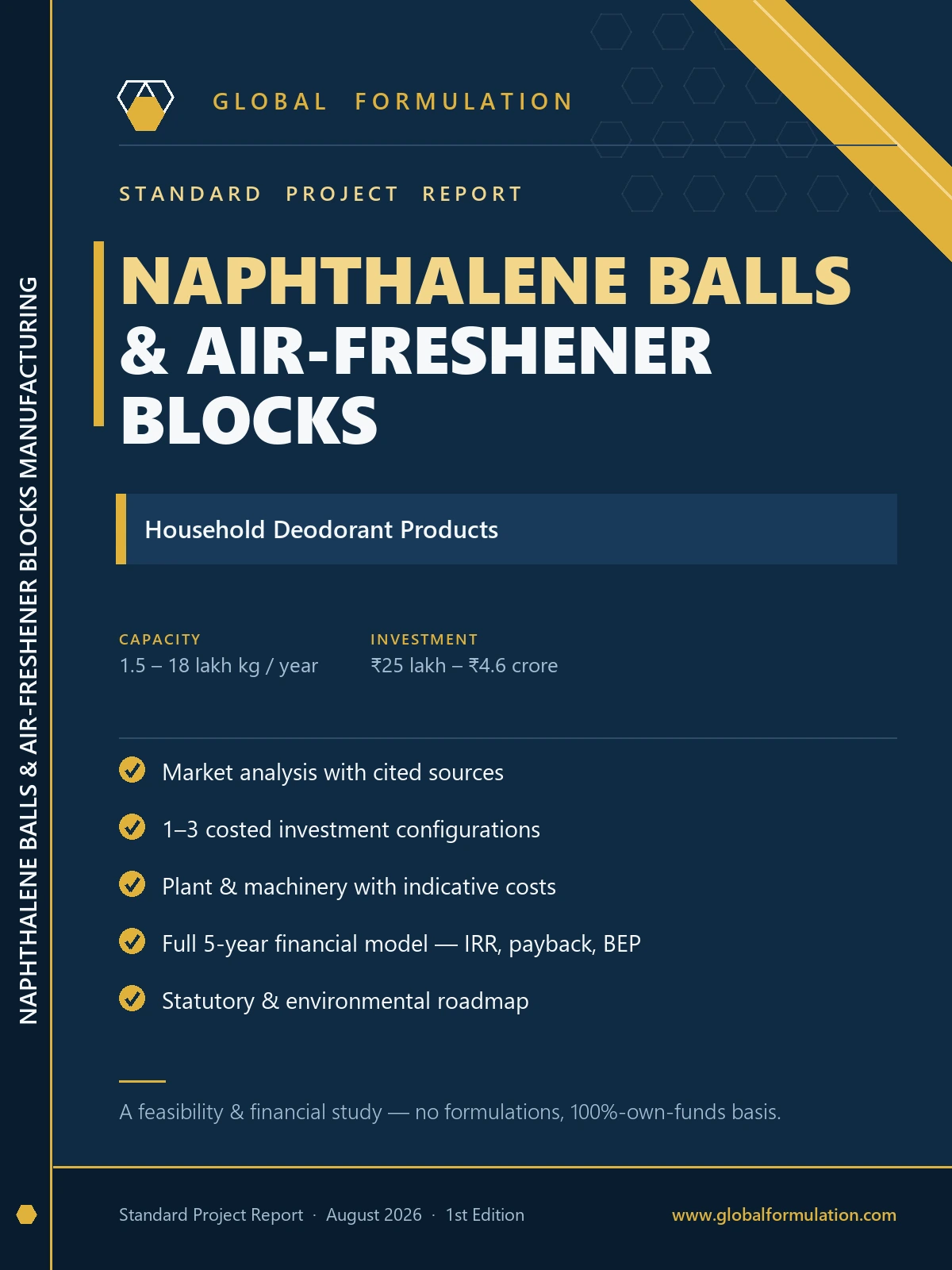 Naphthalene Balls & Air-Freshener Blocks Manufacturing — Standard Project Report