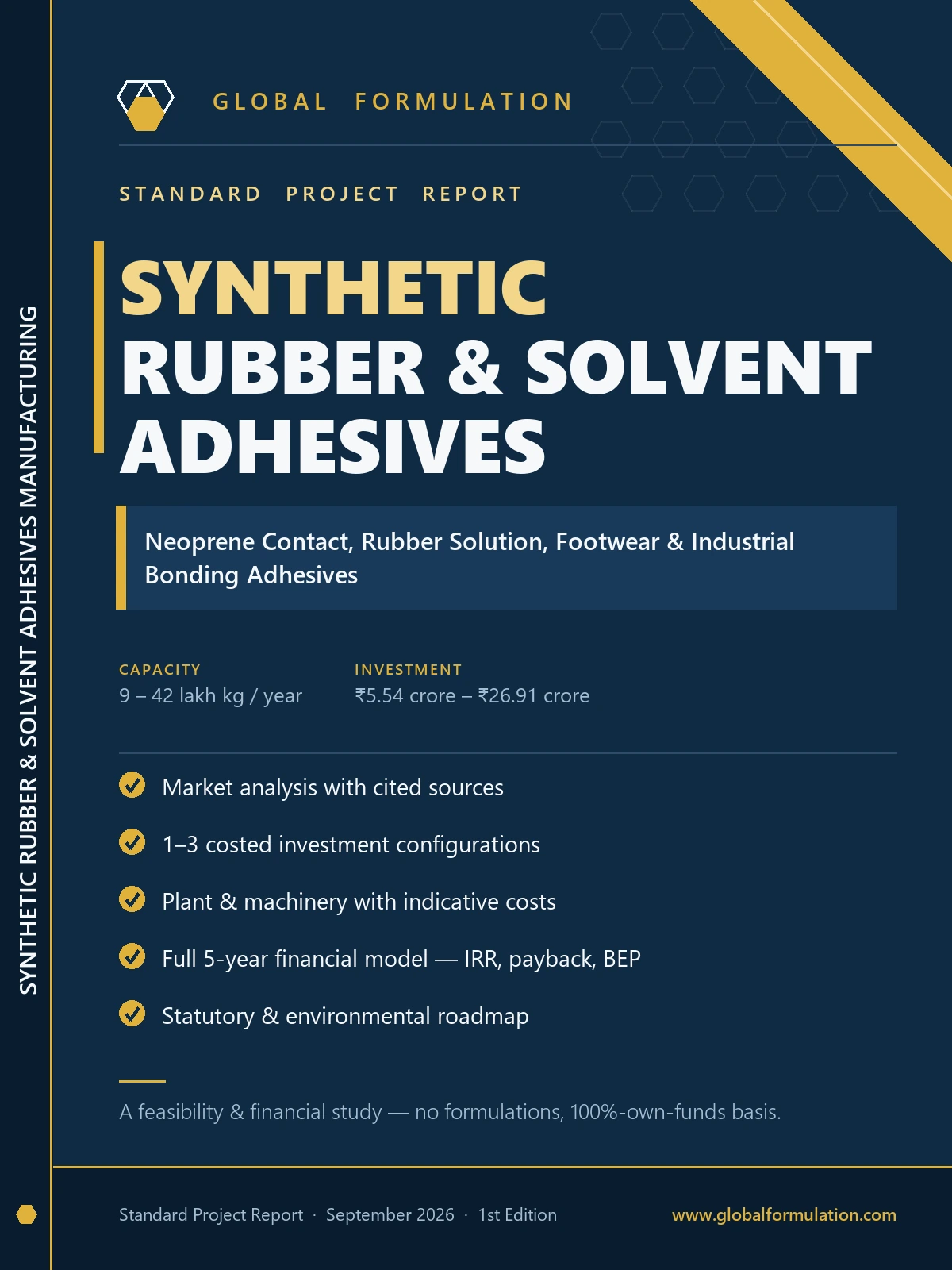 Synthetic Rubber & Solvent Adhesives Manufacturing — Standard Project Report