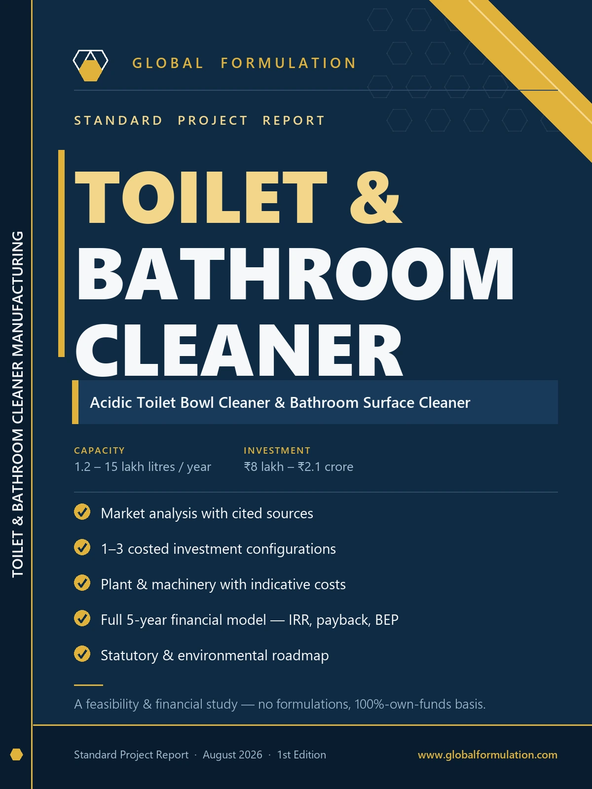 Toilet & Bathroom Cleaner Manufacturing — Standard Project Report