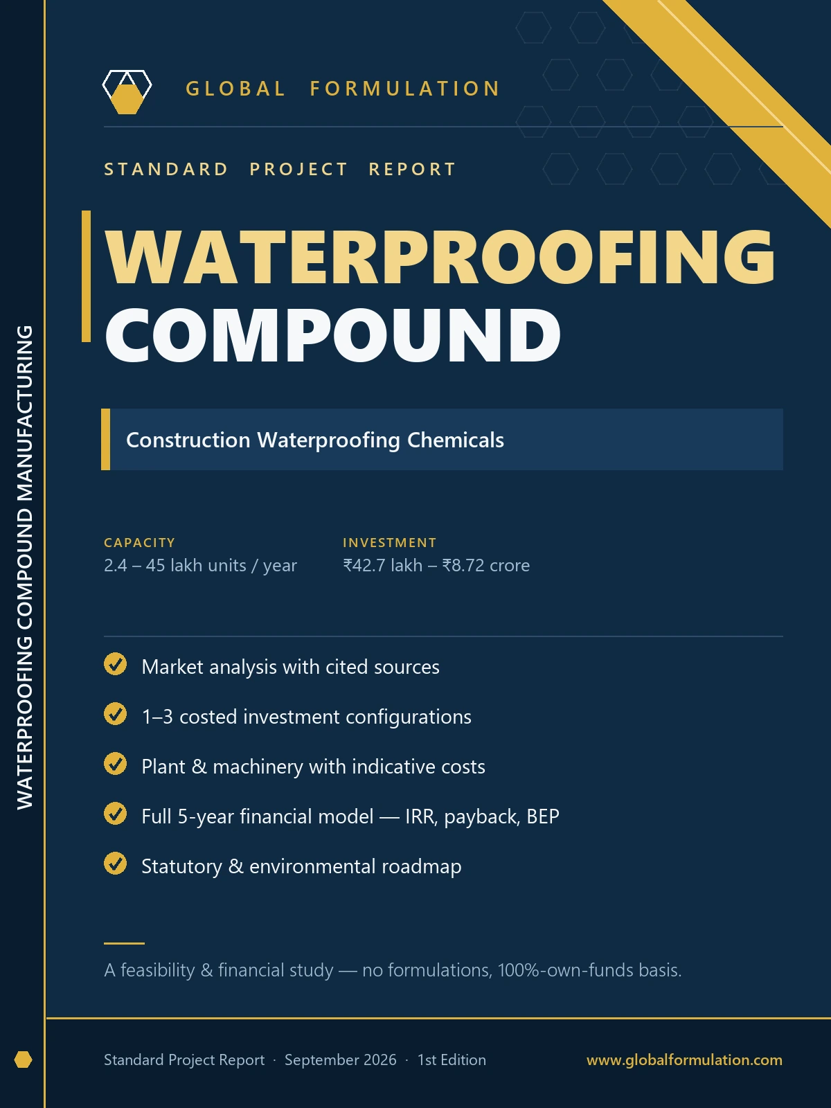 Waterproofing Compound Manufacturing — Standard Project Report