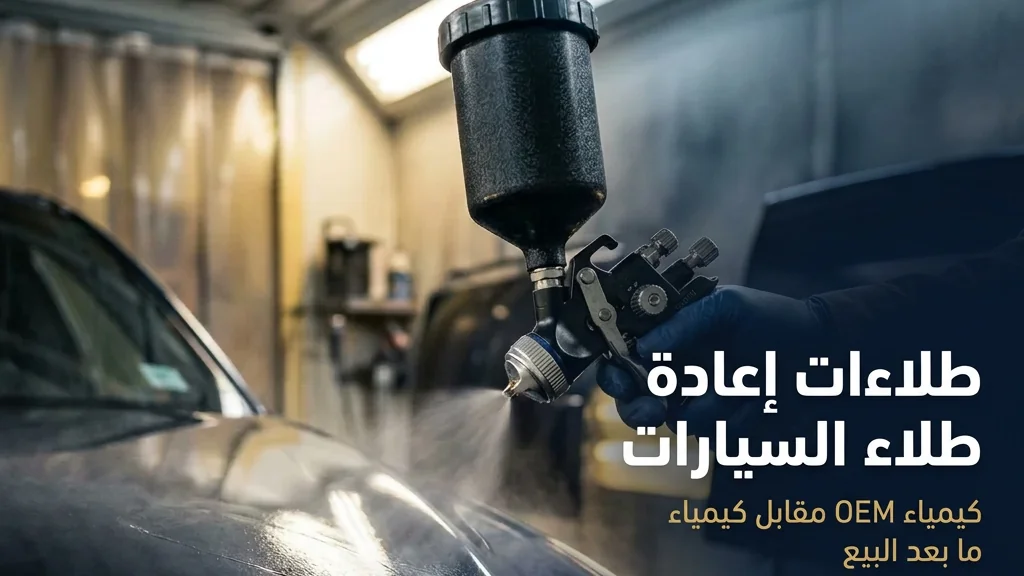 طلاءات إعادة طلاء السيارات — رش الطبقة الشفافة على لوح سيارة داخل كابينة إعادة الطلاء | Global Formulation