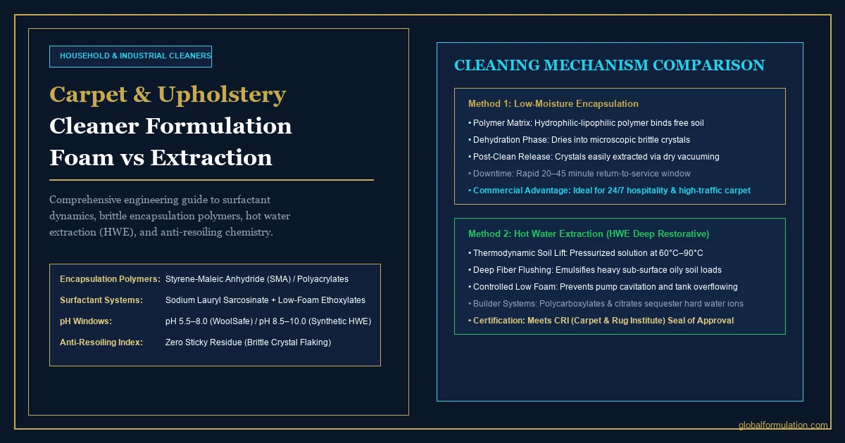 Carpet Cleaner Formulation: Foam vs Extraction Chemistry