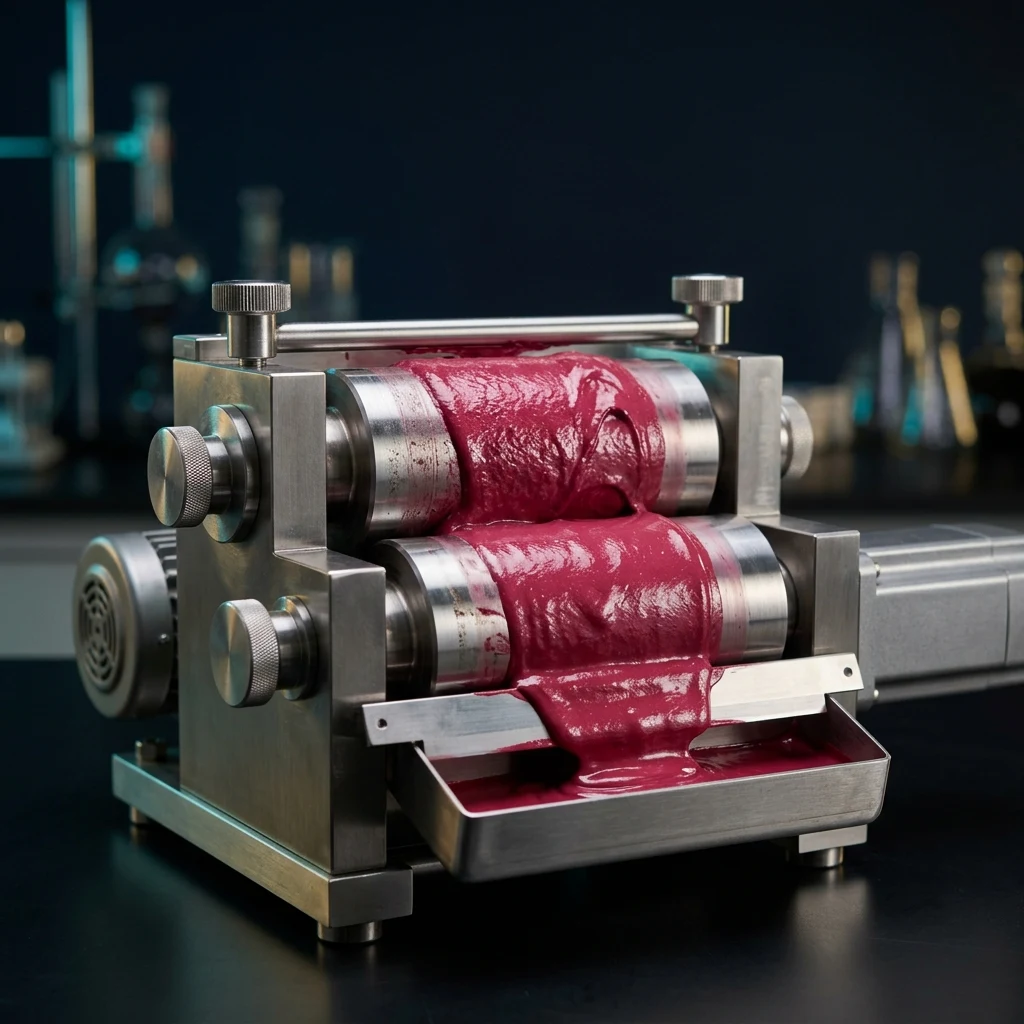 color cosmetics milling technology — three roll mill processing color cosmetic paste | Global Formulation