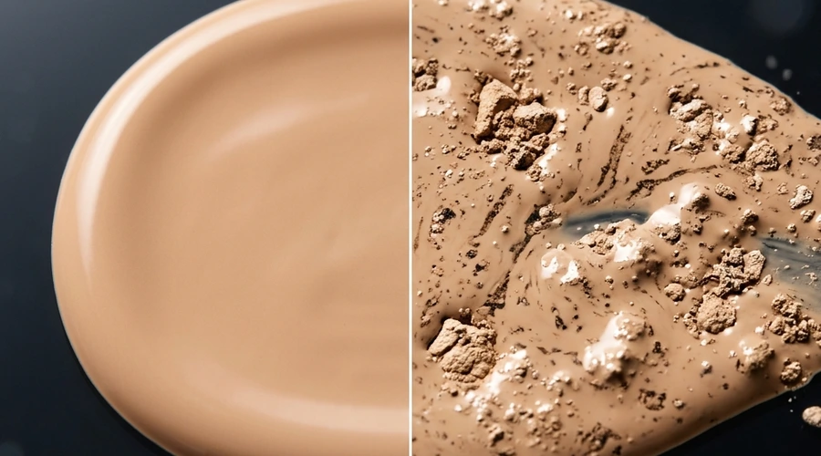pigment instability cosmetic cream troubleshooting infographic comparing milled versus unmilled pigment dispersion stability | Global Formulation