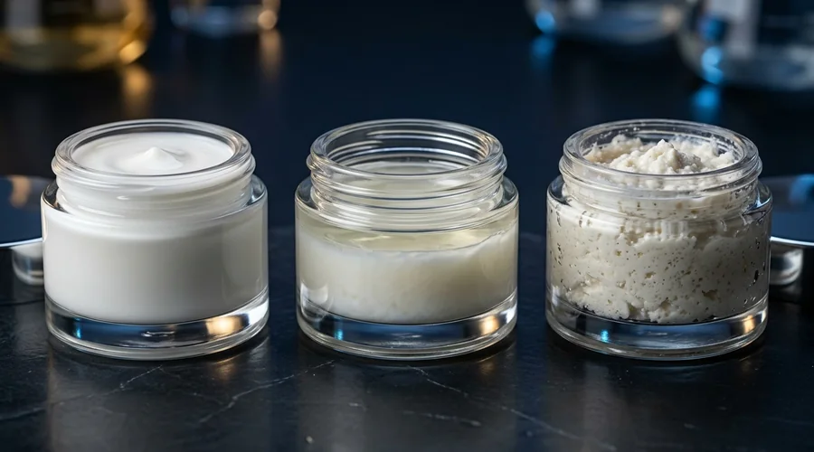 cosmetic cream phase separation comparison across vials over time | Global Formulation infographic