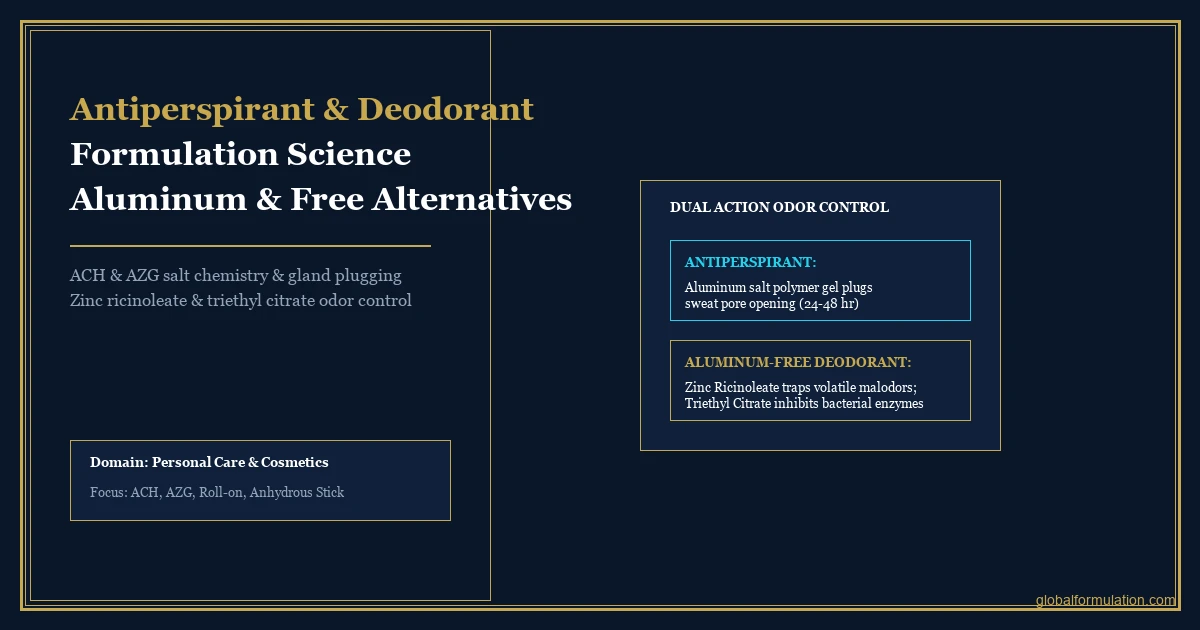 Antiperspirant Formulation: Aluminum Salts and Alternatives