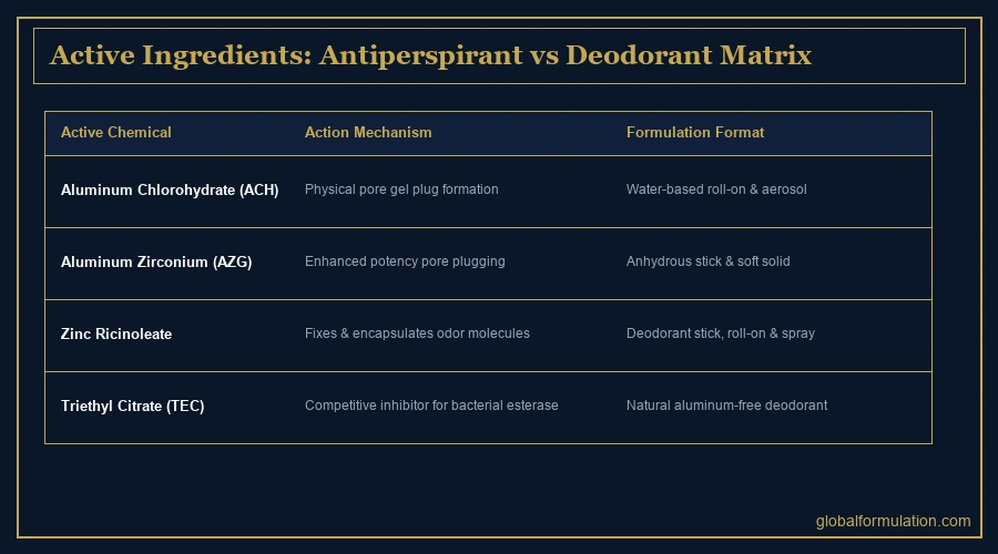 deodorant efficacy testing setup in laboratory — sweat gland occlusion mechanism cosmetics | Global Formulation infographic