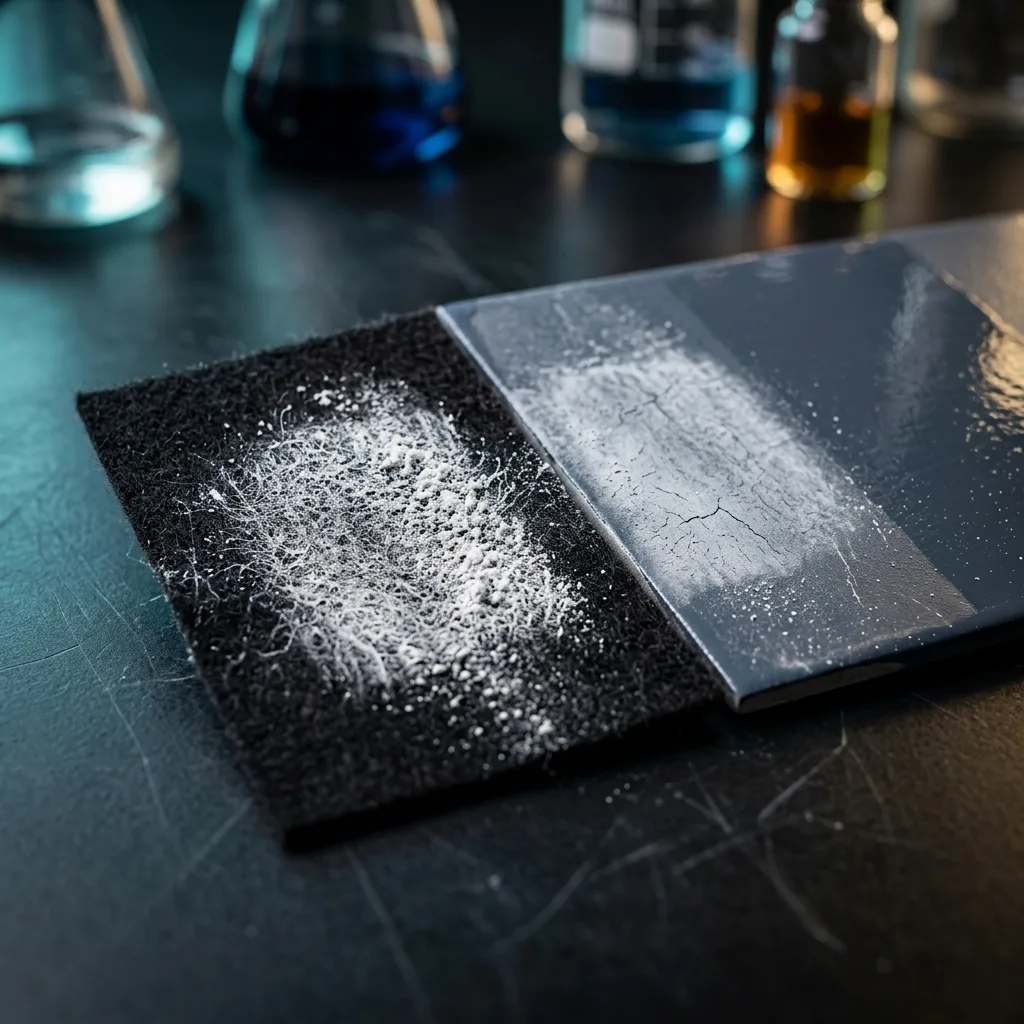 chalking pigment residue on coated surface — exterior paint UV degradation diagram | Global Formulation