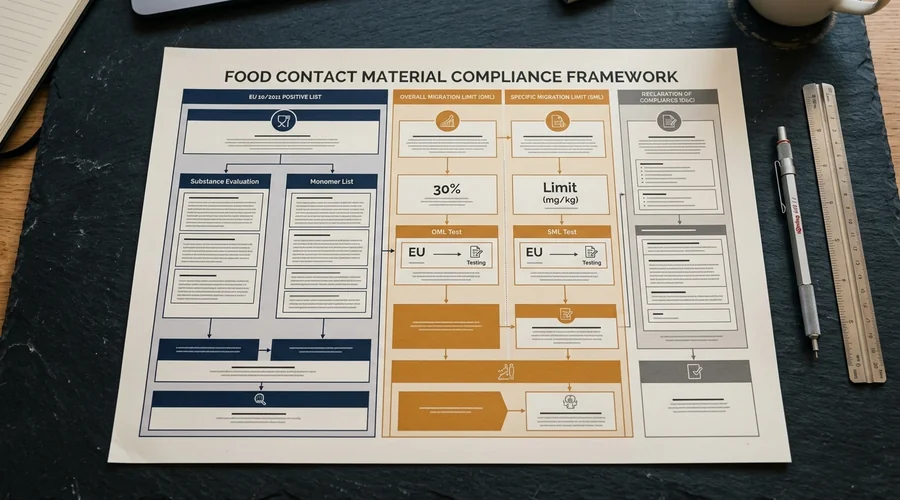 food contact adhesive regulatory pathway diagram — raw material screening to laminate migration testing | Global Formulation