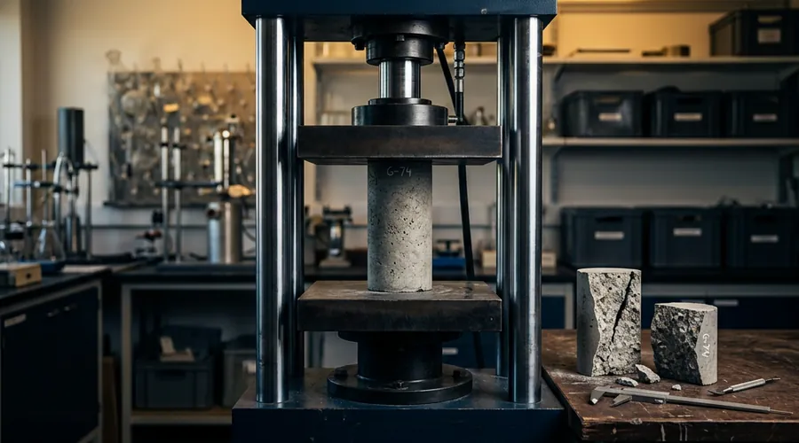 geopolymer cured sample compressive strength test infographic | Global Formulation