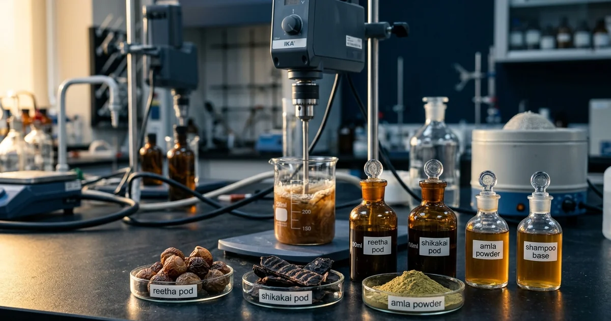 Herbal Shampoo Formulation: Reetha, Shikakai & Amla
