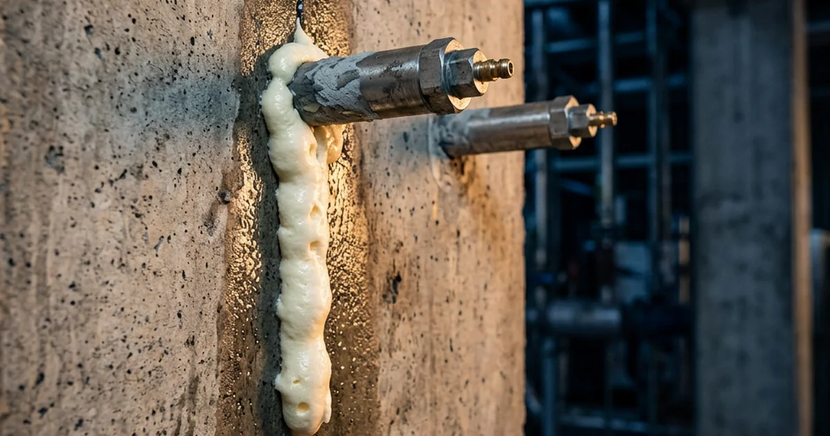 Polyurethane Injection Grout for Active Water Leaks