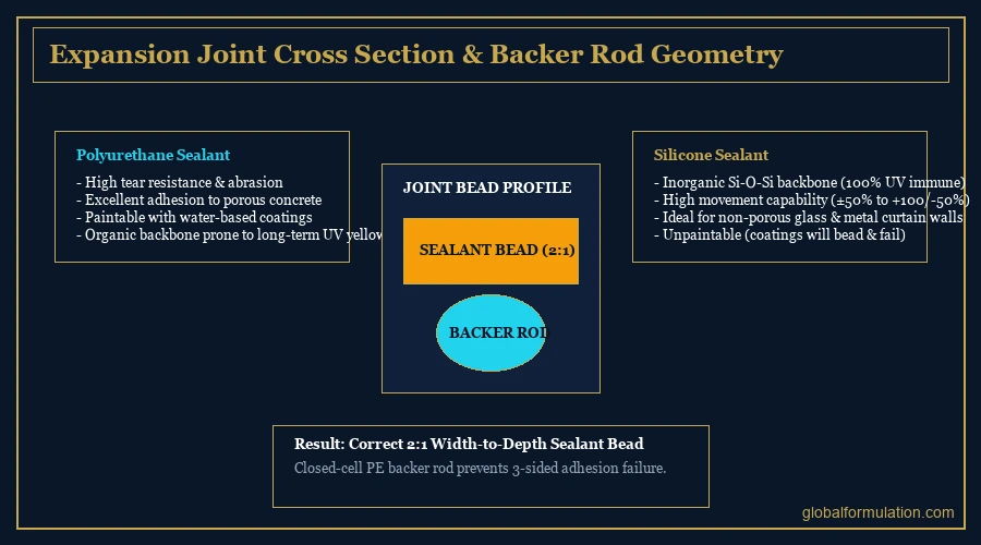 sealant adhesion peel test on glass substrate — construction joint sealant comparison | Global Formulation diagram