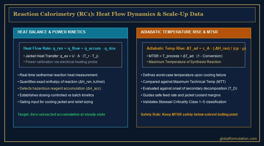reaction calorimetry process detail — calibrated thermal probe and stirrer shaft entering a jacketed reactor lid | Global Formulation