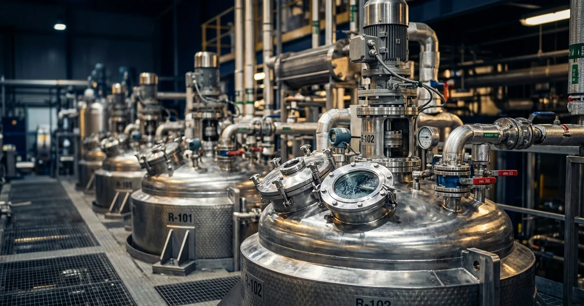 Reactor Materials of Construction: SS316L, Glass-Lined, Hastelloy