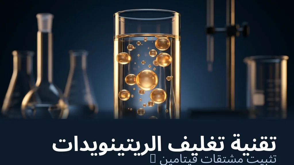 تقنية تغليف الريتينويدات — حبيبات ريتينول مغلّفة تغليفاً دقيقاً تحت التكبير المخبري | Global Formulation