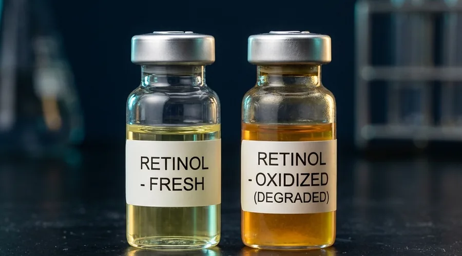 retinol oxidation degradation test in amber glass vial — stability diagram | Global Formulation