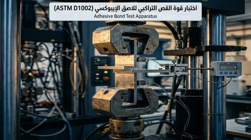 عملية إنتاج لواصق الإيبوكسي — عينة اختبار قوة القص التراكبي للاصق الإيبوكسي على جهاز الشد المخبري | Global Formulation