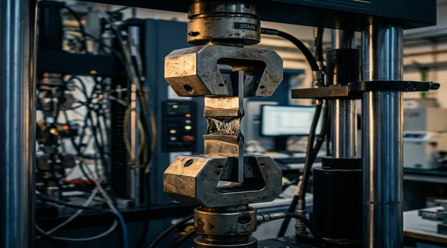 epoxy adhesive production process — epoxy adhesive tensile bond test specimen being pulled apart in a laboratory testing machine | Global Formulation