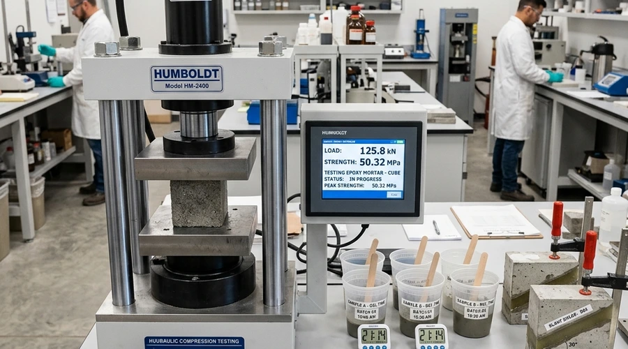 epoxy repair mortar production process — epoxy repair mortar being troweled into a spalled concrete column in an industrial structure | Global Formulation