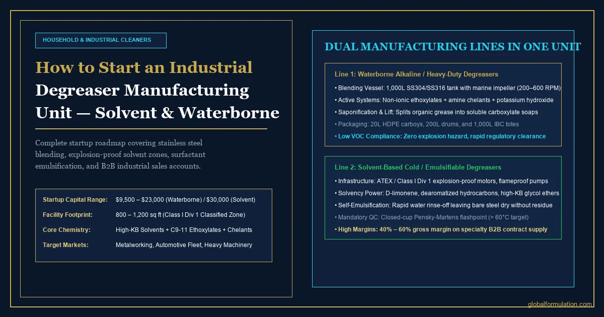 How to Start an Industrial Degreaser Manufacturing Unit