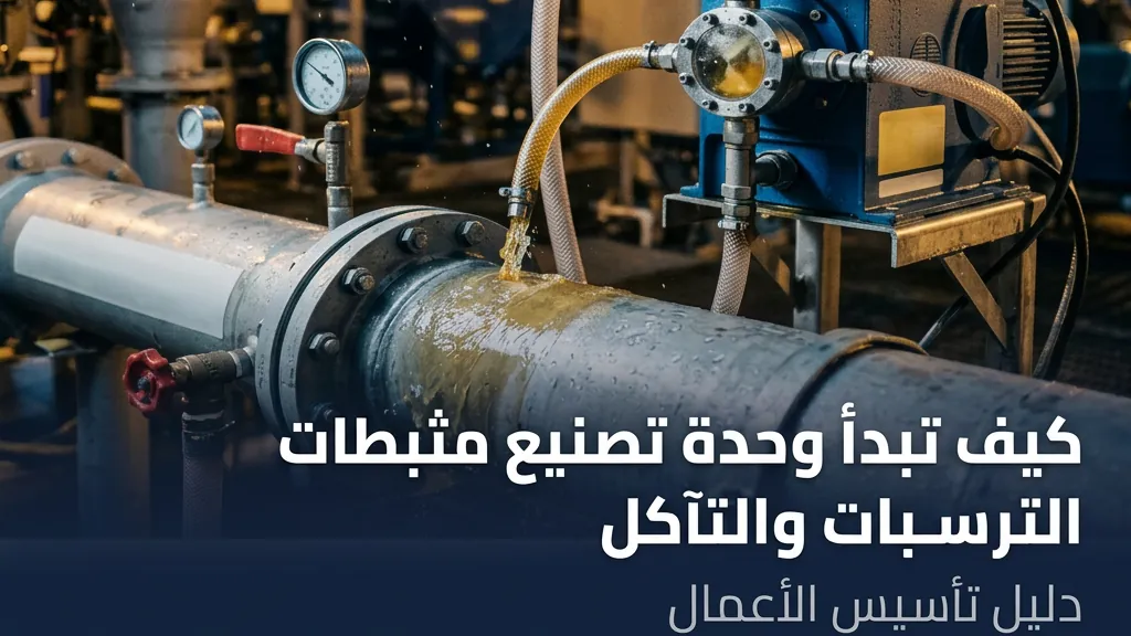 مشروع تصنيع مثبطات الترسبات — مضخة جرعات كيميائية لمثبط الترسبات تحقن في منظومة مياه برج تبريد | Global Formulation