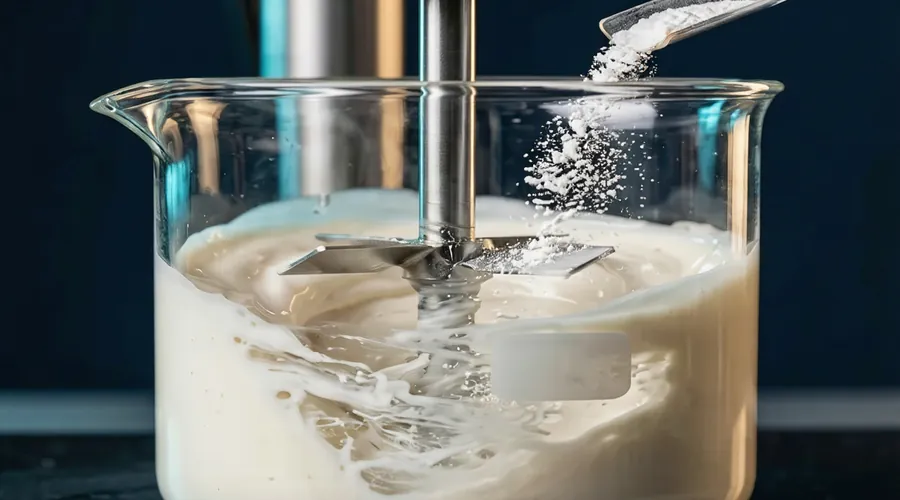 مخطط عملية الثبات الضوئي لواقي الشمس — مسحوق فلتر UV يتشتت في قاعدة مستحلب واقي الشمس | Global Formulation